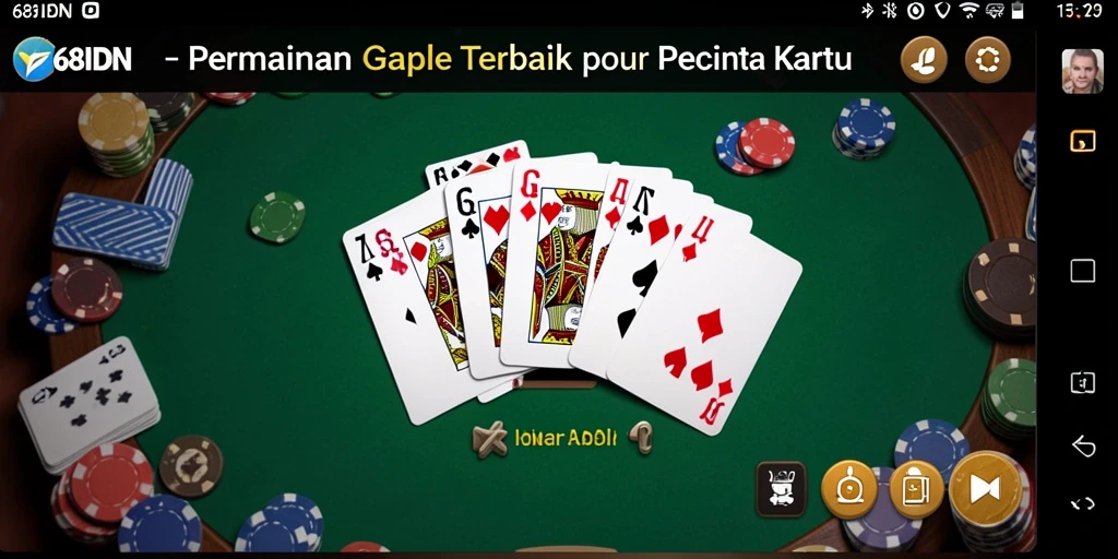 Tampilan gameplay Gaple yang menarik dan interaktif di 68IDN.