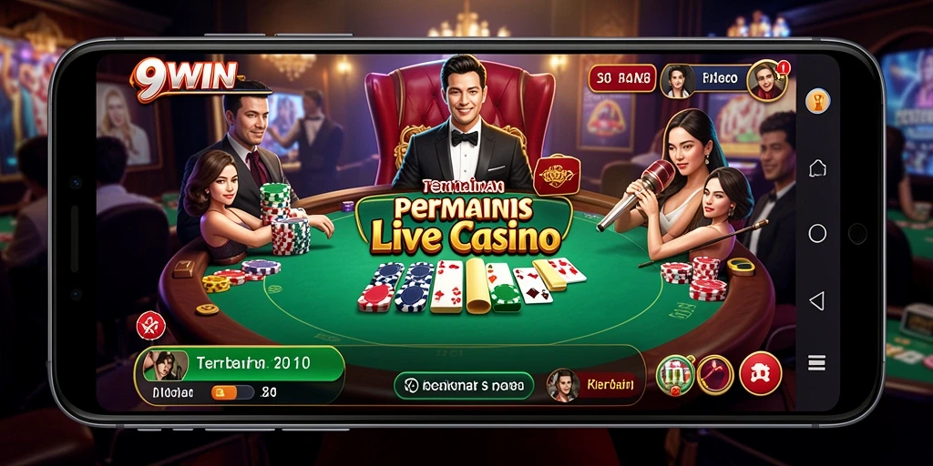 Tampilan gameplay Live Casino yang menampilkan dealer langsung dan interaksi pengguna.
