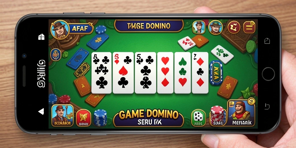 Tangkapan layar utama AFAF menunjukkan keseruan permainan Domino.