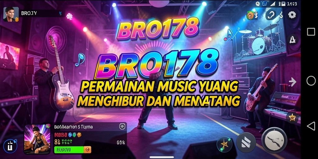 Tampilan gameplay BRO178 yang menampilkan momen seru bermain musik.
