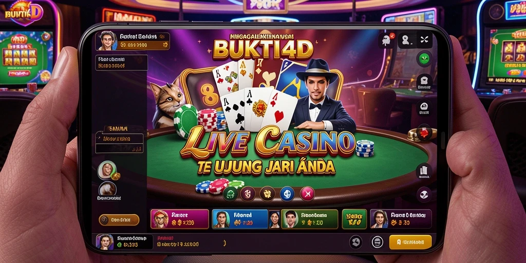Screenshot gameplay Live Casino BUKTI4D yang memukau dan interaktif.