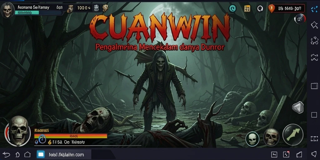 Tangkapan layar gameplay CUANWIN menggambarkan suasana mencekam dan menegangkan.