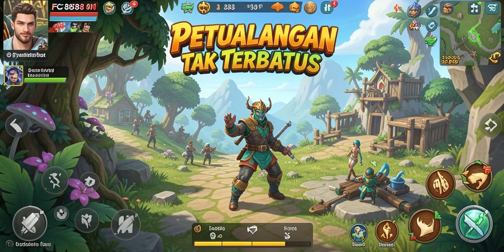 Tampilan gameplay FC888 yang memukau di dunia terbuka.