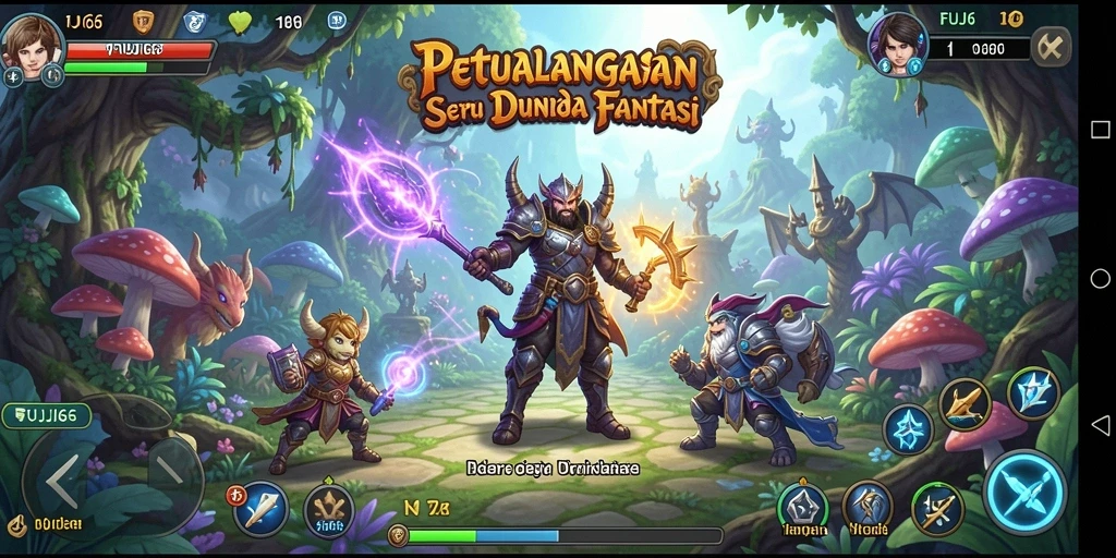 Screenshot gameplay FUJI66 menampilkan petualangan seru di dunia fantasi.