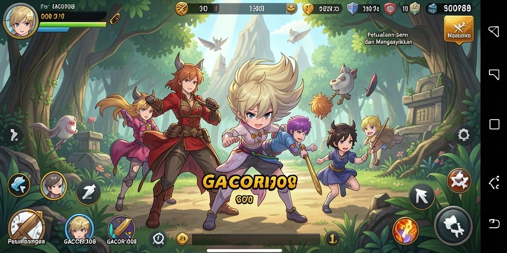Screenshot dari gameplay GACOR108 menampilkan pertarungan dinamis dan karakter menarik.