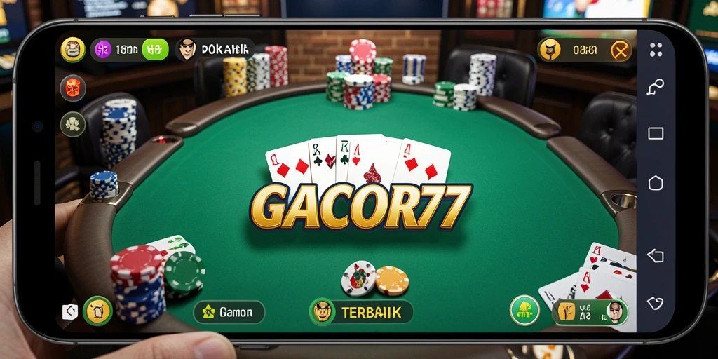 Tangkapan layar gameplay GACOR77 menunjukkan keseruan bermain Poker.