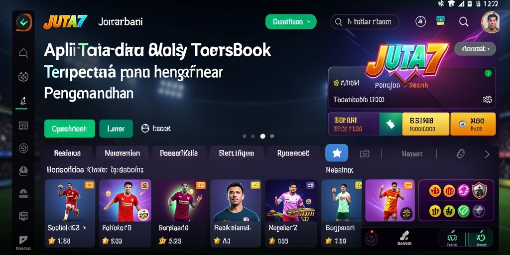 Tampilan gameplay JUTA7 dengan berbagai pilihan taruhan olahraga.