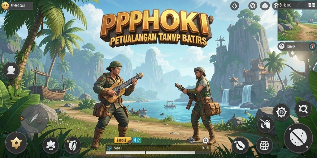 Tangkapan layar menunjukkan gameplay eksplorasi dunia terbuka yang luas.