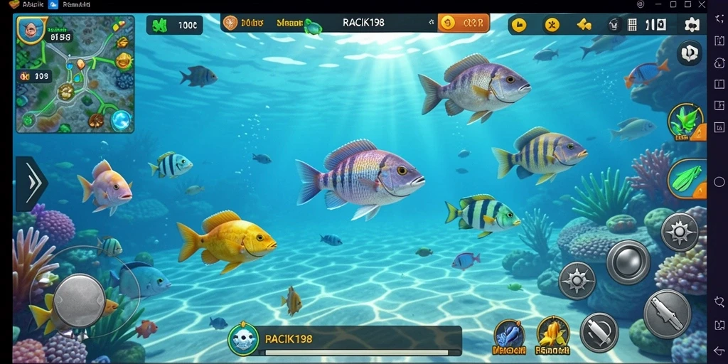 Gameplay seru di RACIK198, berburu ikan dengan grafis memukau.