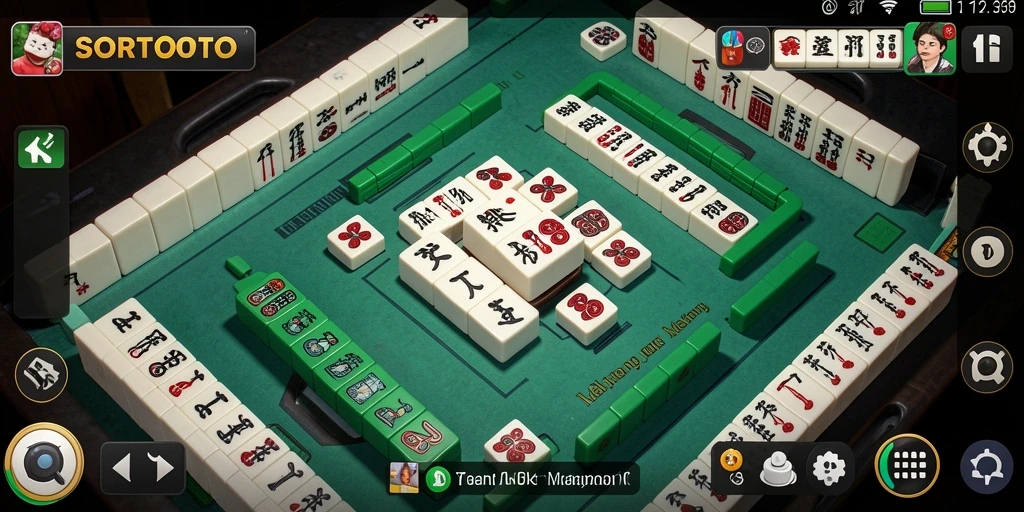 Screenshot SORTOTO menampilkan pemain yang menikmati permainan Mahjong yang menarik.