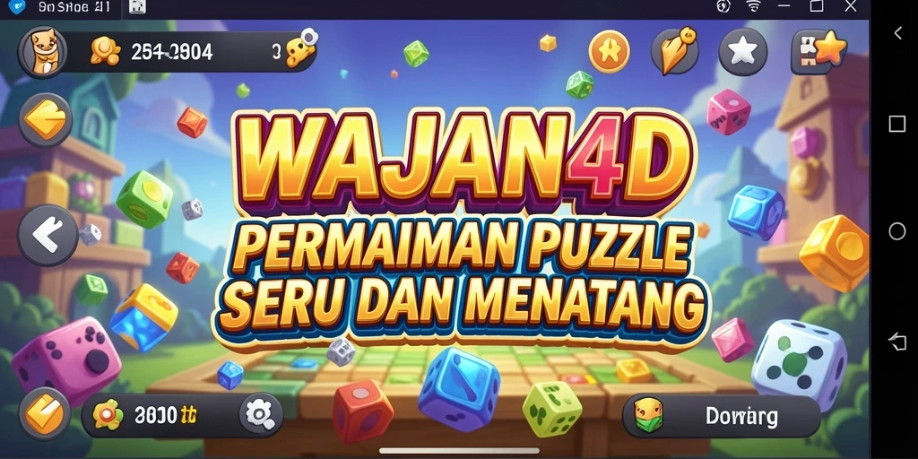 Screenshot utama WAJAN4D menampilkan gameplay Puzzle yang menantang.